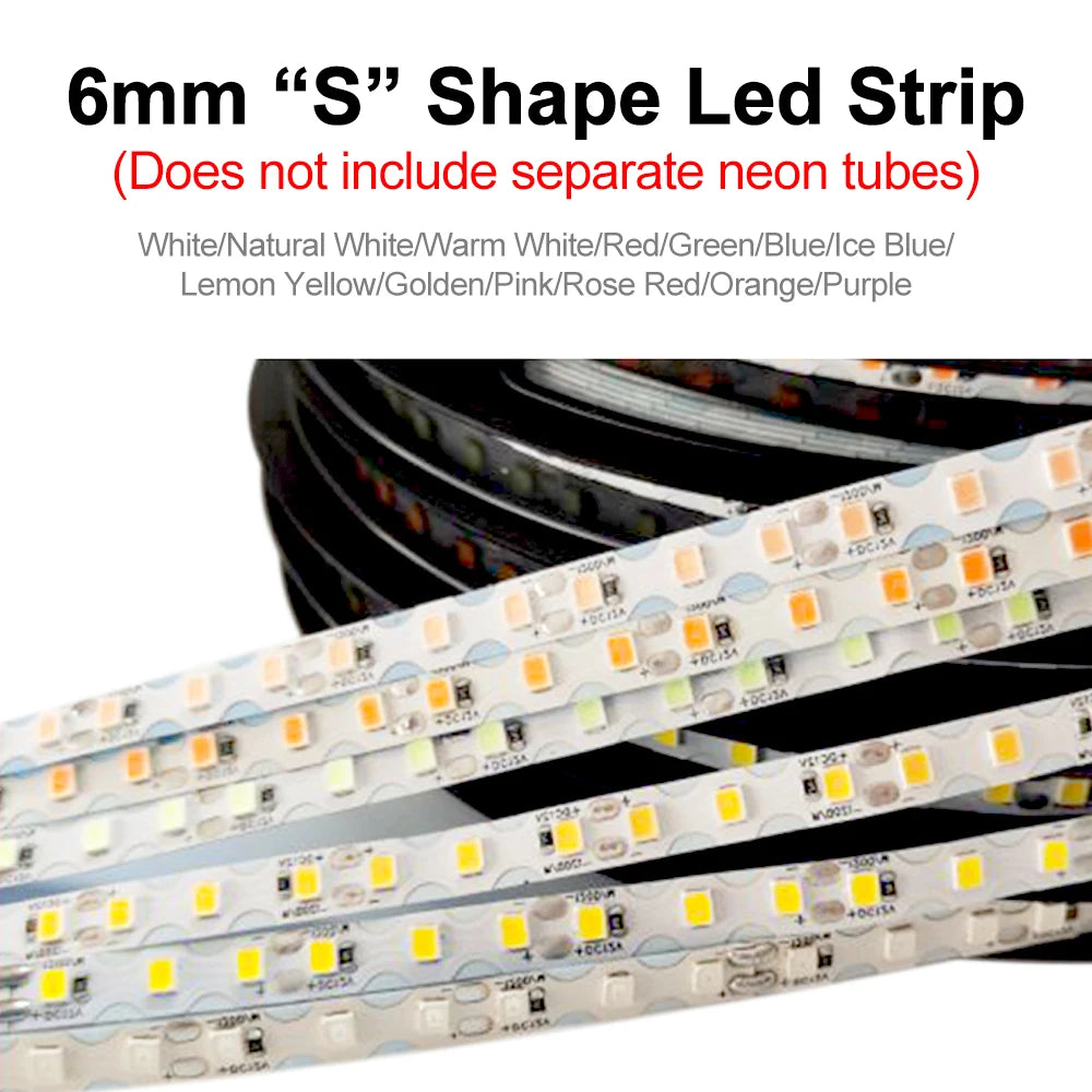 12Colors Separate Silicone Neon Strip Flexible Soft Bendable