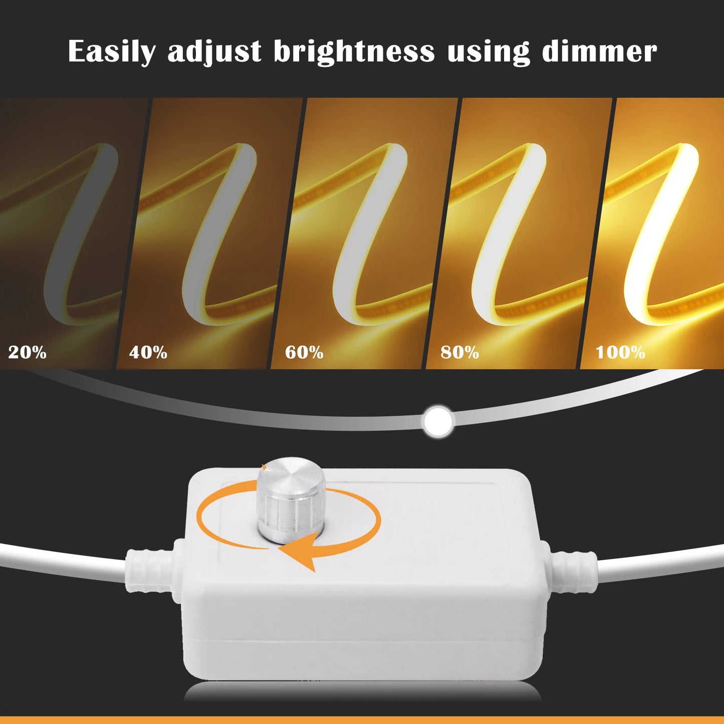 Dimmerable 220V COB Strip Flexible Ribbon LED Neon Light
