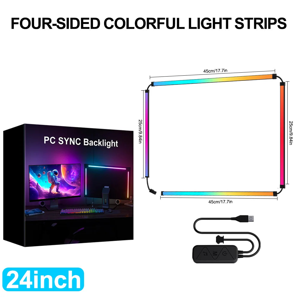 RGB Gaming Sync Light Strip Computer Monitor Light