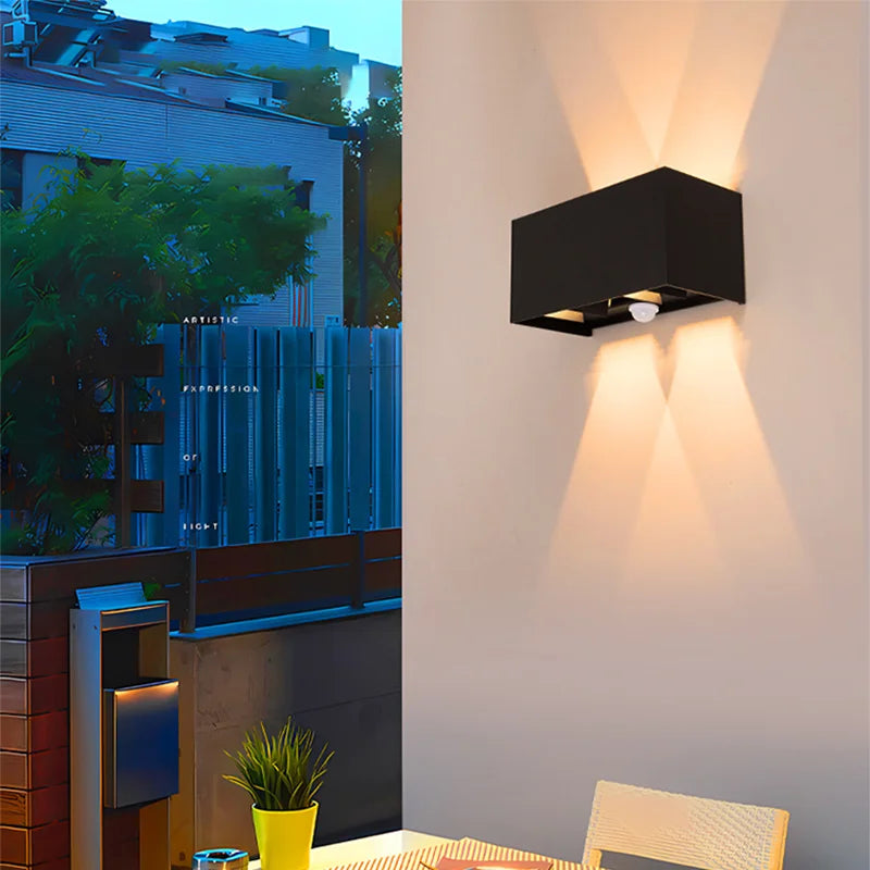 IP65 Sensor LED Wall Lamp 24W Outdoor Motion Sconce