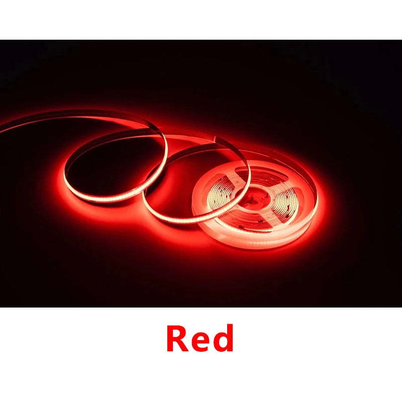 5/10m Super Bright FOB Single Color COB LED Strip Light Room Decor