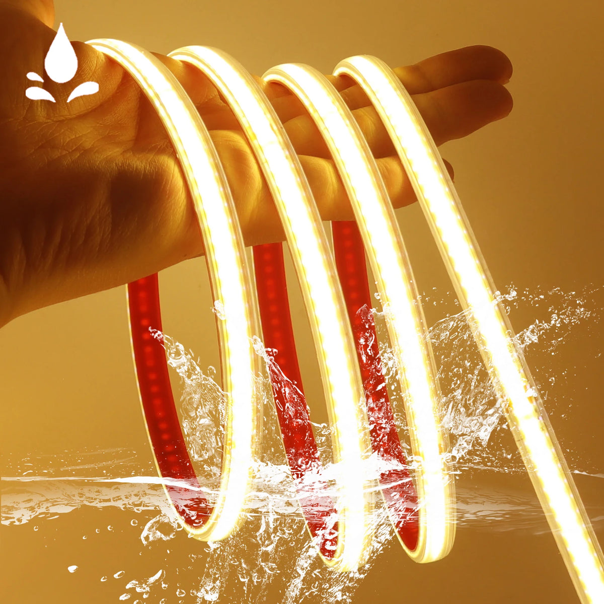 220V COB LED Strip IP65 Waterproof Flexible Tape Light