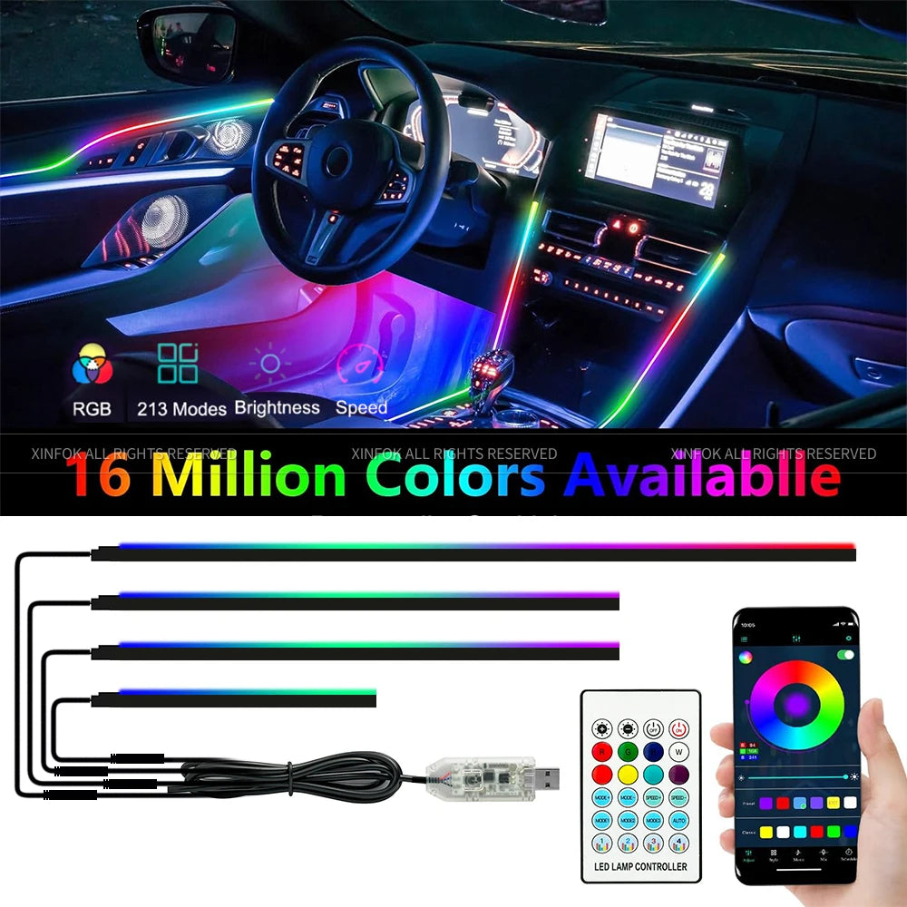 Car Dream color Ambient Lighting 110CM Trim RGB
