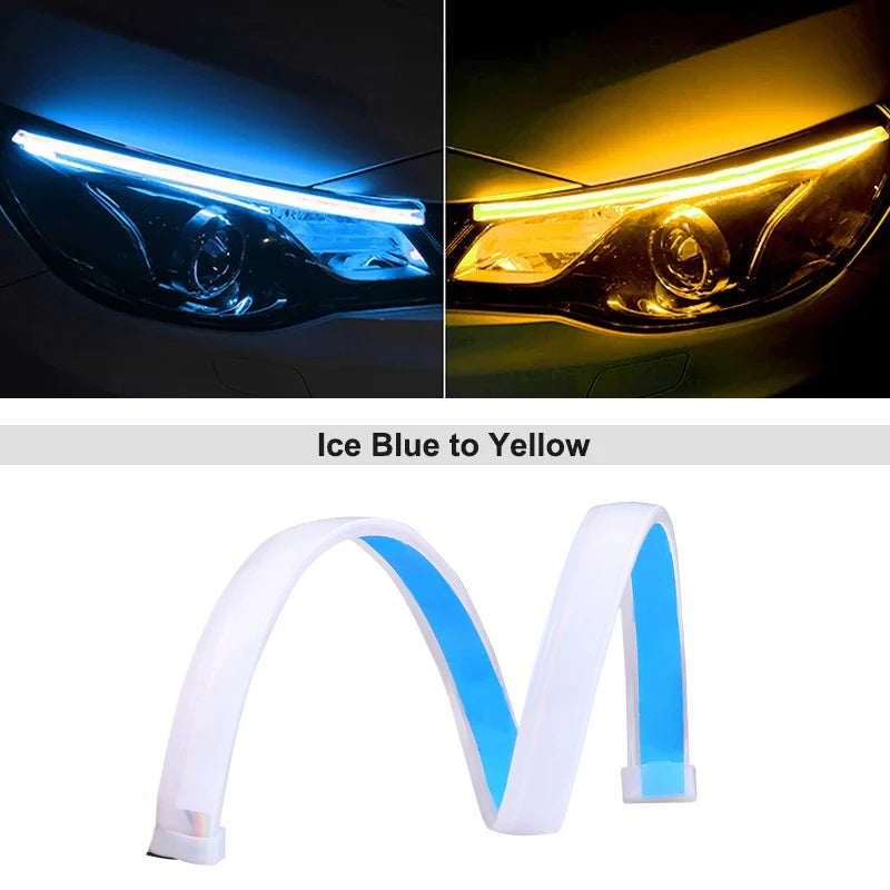 LED Car Daytime Running Lights Flexible Waterproof Strip
