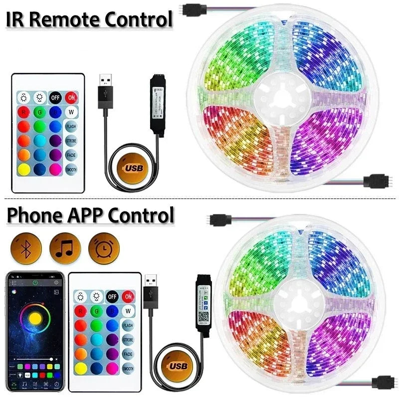 5050 RGB USB LED Strip 5V Bluetooth WiFi Control