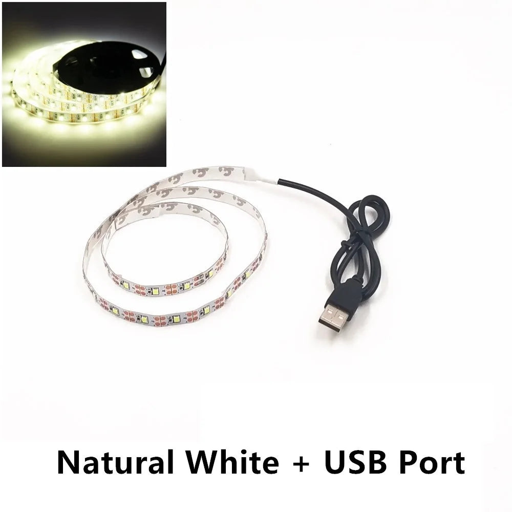 5M USB LED Strip Light SMD Ribbon Ceiling Cabinet Light