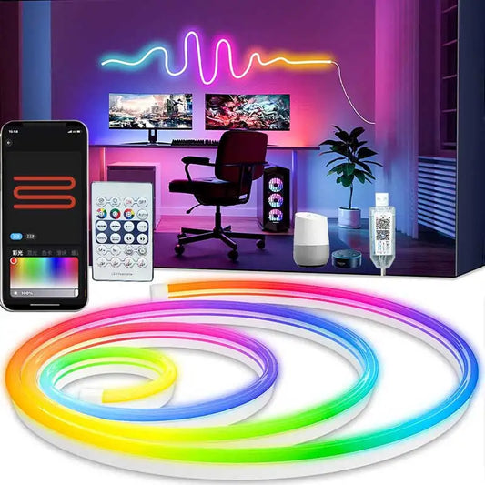 RGBIC Bluetooth Neon Led Strip Lights 5V Neon Strip Light