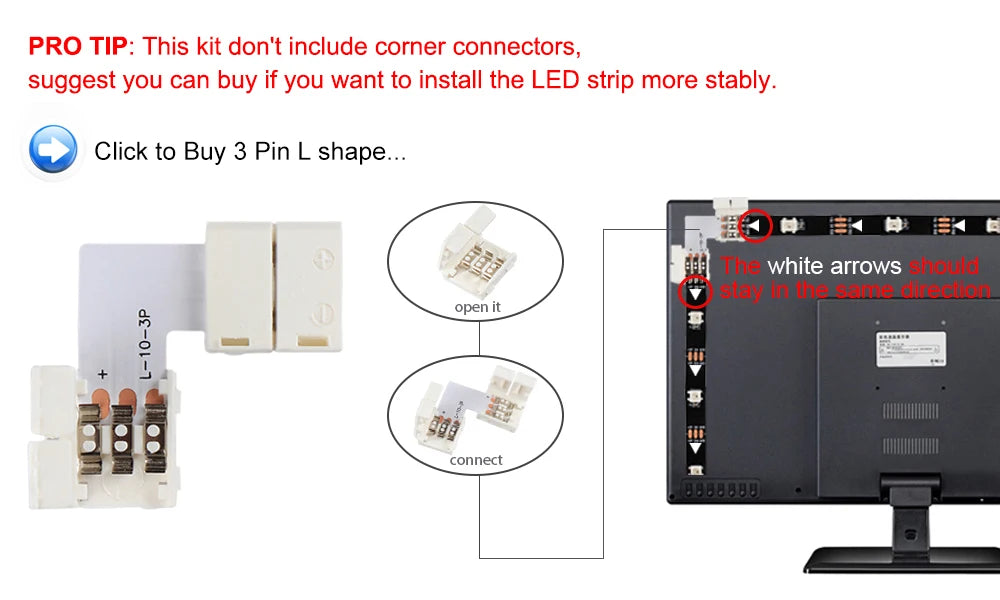 DIY Ambient TV PC Dream Screen USB LED Strip HDTV Computer