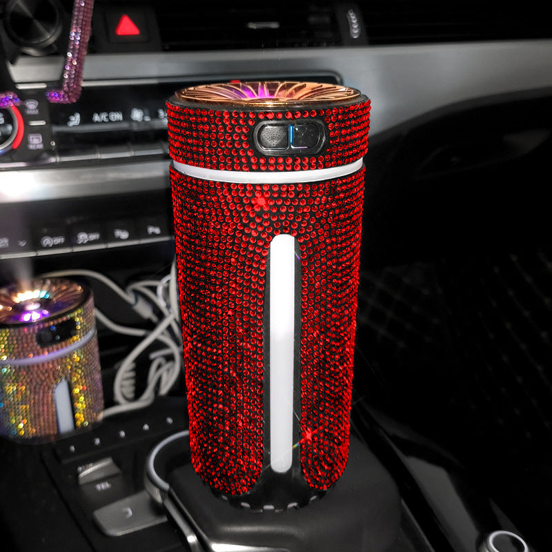 Luxury Diamond Car Humidifier LED Light Car Diffuser