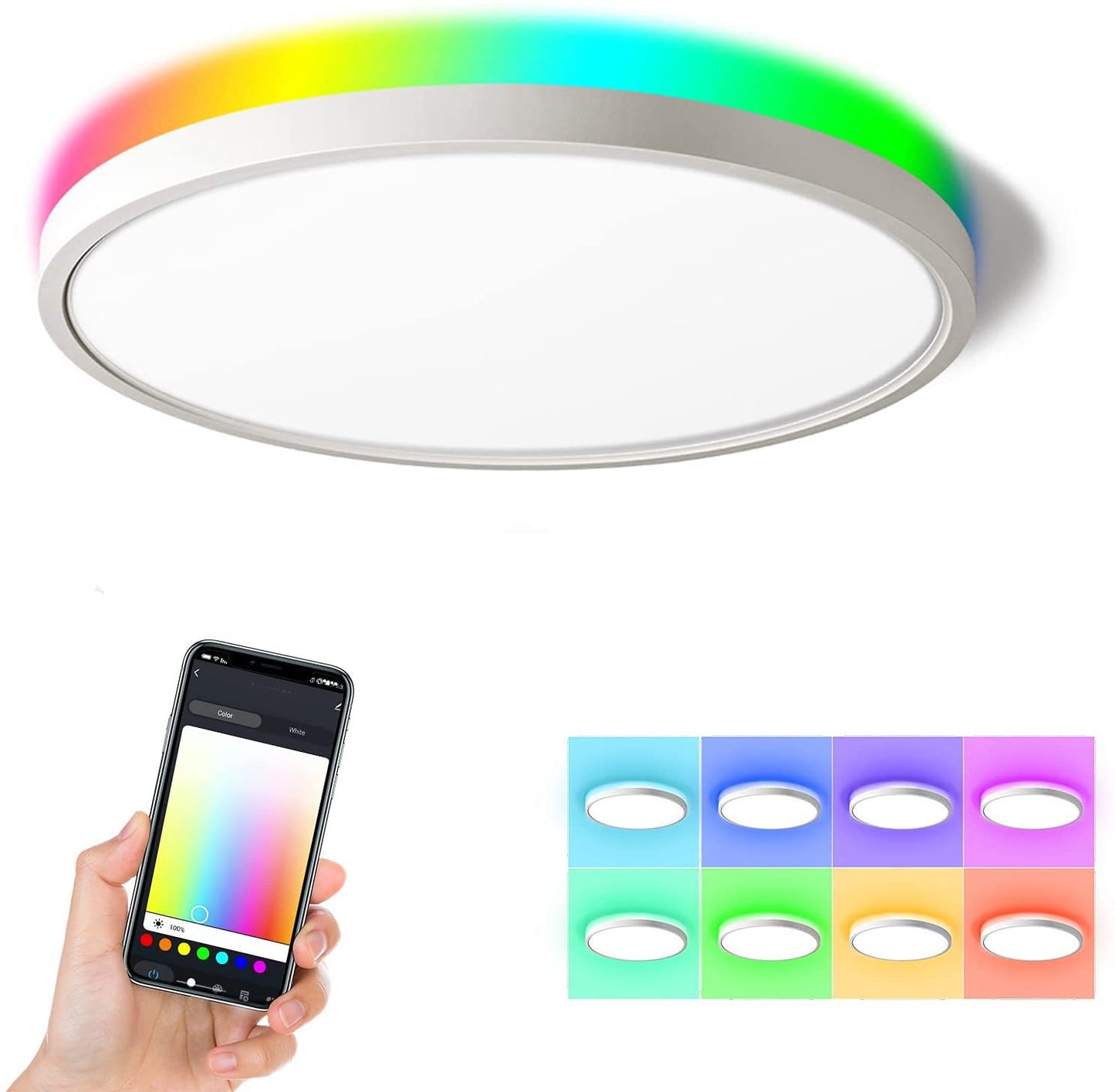 RGBCW Full Color Dimming Smart APP Bluetooth Voice Ceiling Light