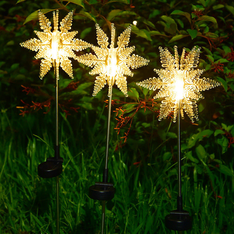 LED Solar Snowflake Light Outdoor Waterproof