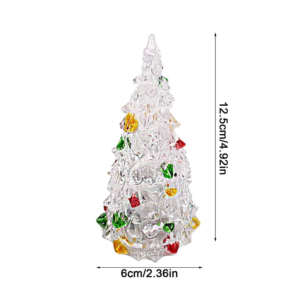 Acrylic Christmas Tree LED Colorful Crystal Night Light