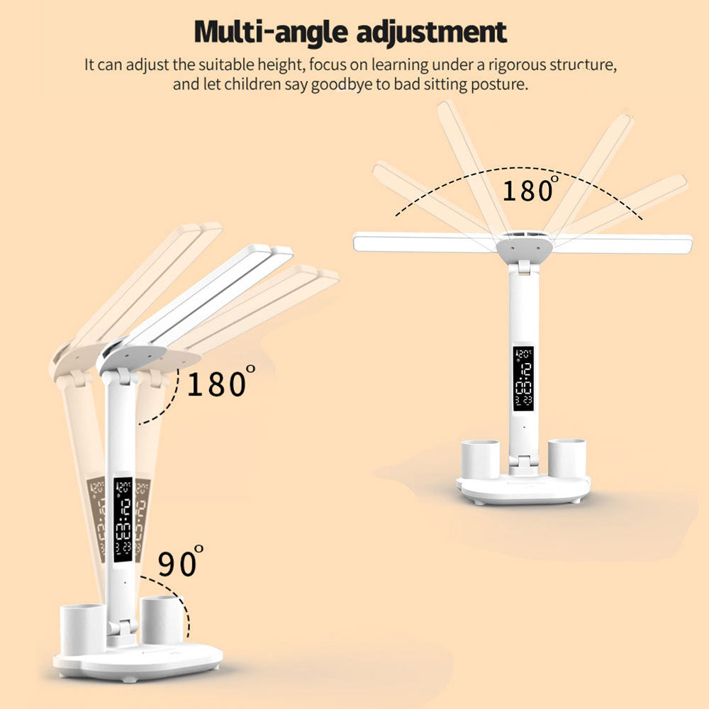 LED Desk Lamp, Multifunction Table Lamp With Calendar