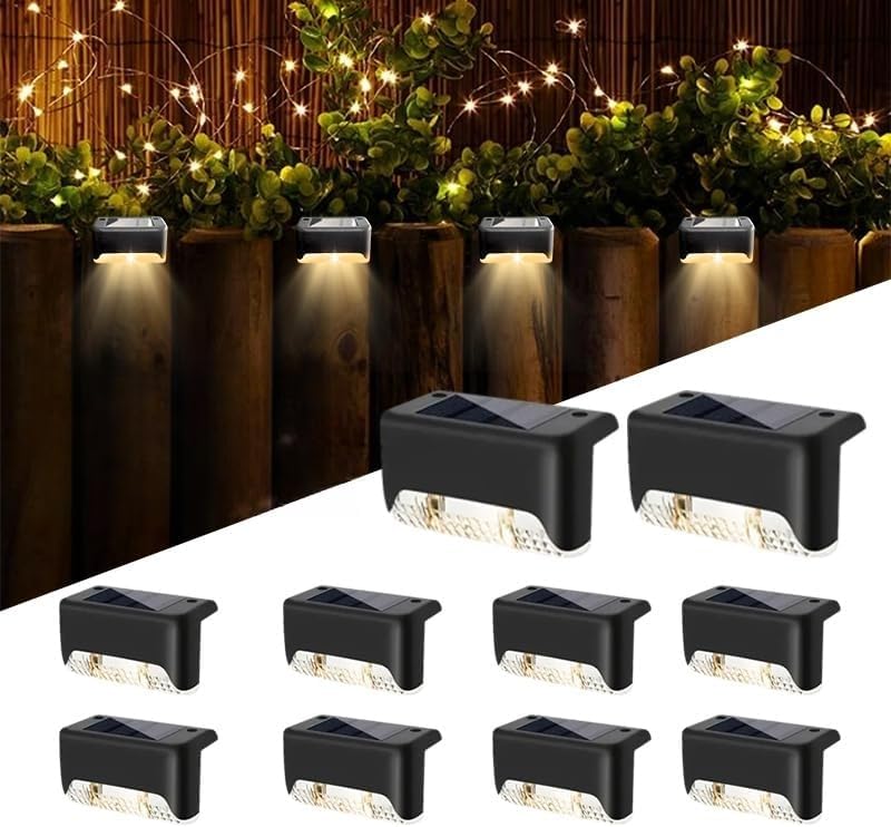 32&16 PCS Solar Deck Lights Outdoor Solar Step Lights