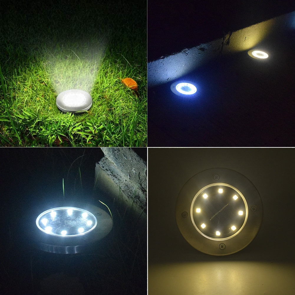 Solar Stainless Steel Underground Outdoor Ground Lawn Garden Lamp