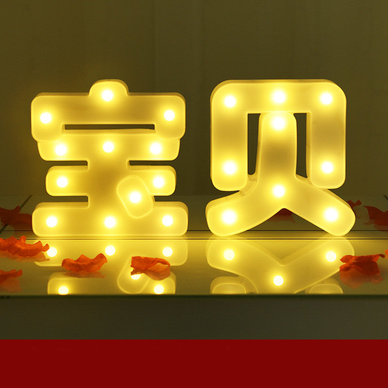 Led Letter Lights Happy Birthday Confession Proposal Arrangement