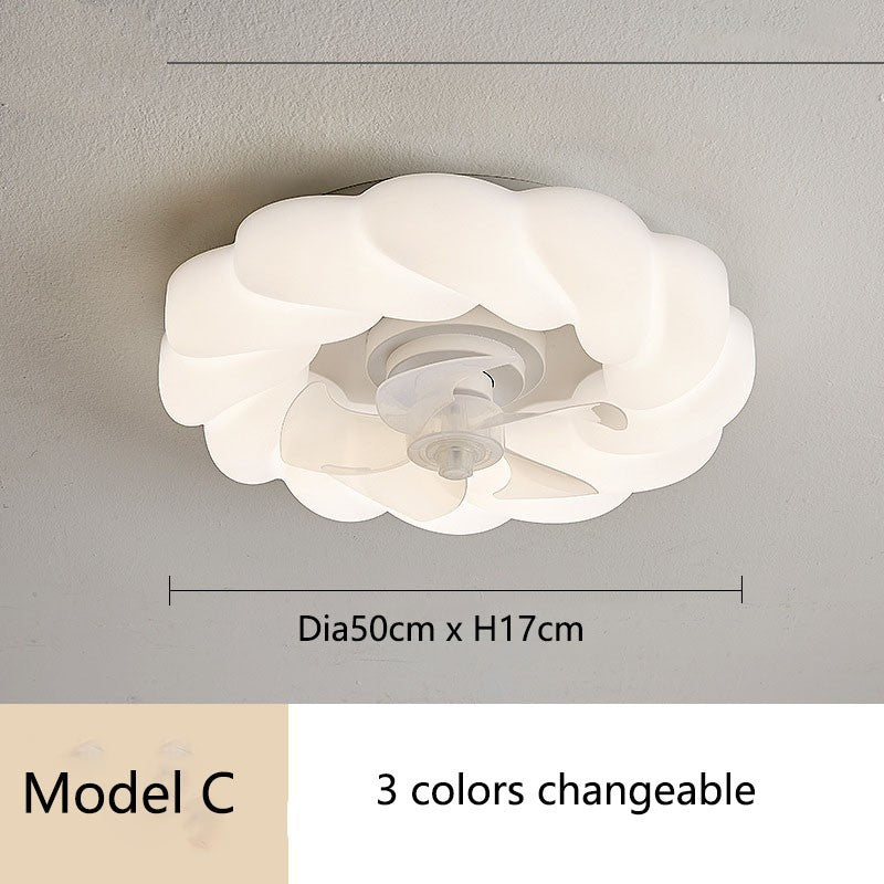 Bedroom LED Ceiling Silent Fan Light