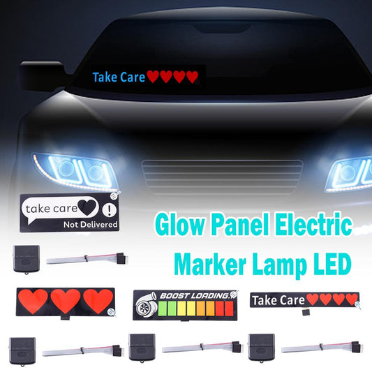 Wanted Car Windshield Glow Panel Electric Marker Lamp LED Decoration