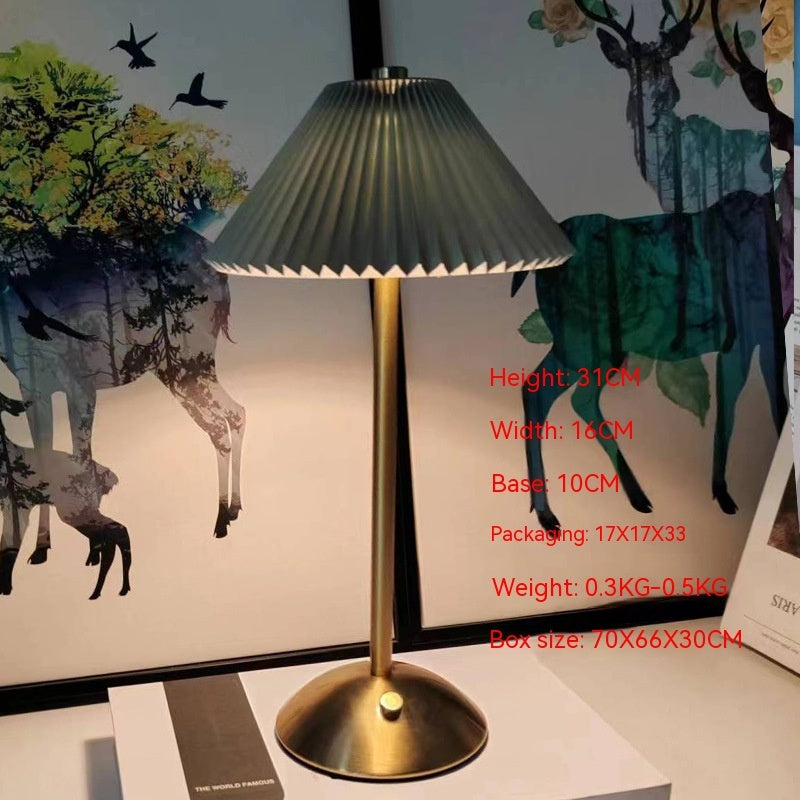 Light Luxury Metal Creativity Mushroom Small Night Lamp