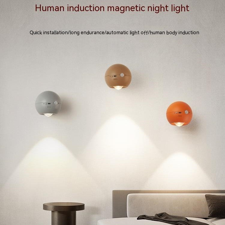 Creative Bedside-use Wall Lamp Punch-free Magnetic