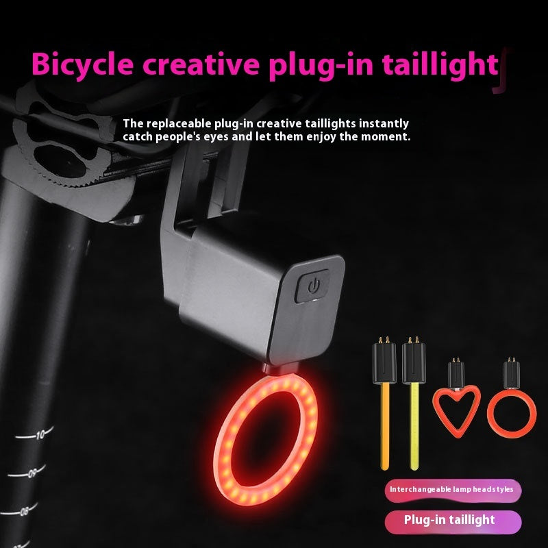 Taillight Bicycle Running Water Plug Light Night Lamp