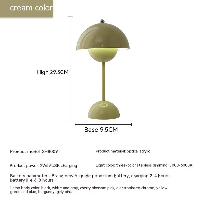 Mushroom Table Lamp Desk Lamp Touch Portable Lamp