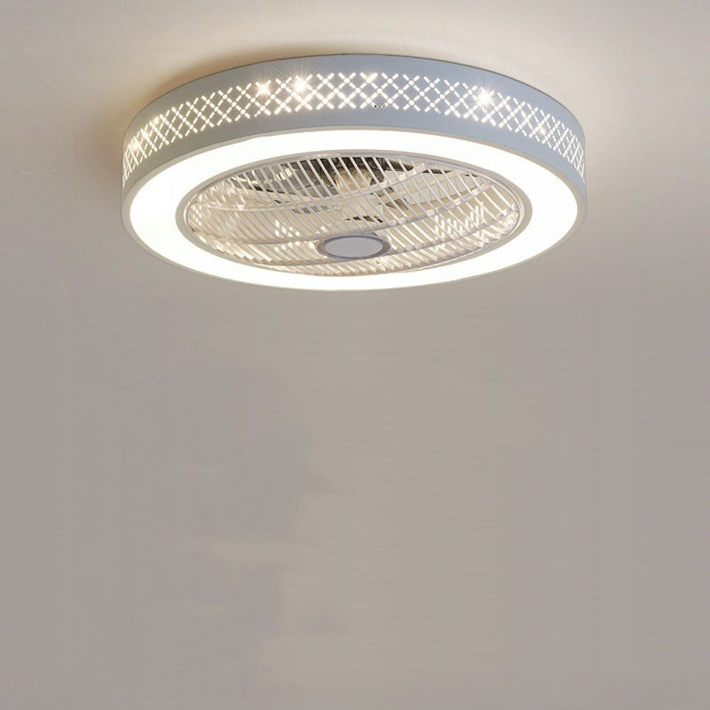 LED Invisible Fan And Chandelier In Living Bedroom And Dining Room