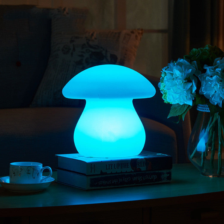 LED Night Light Remote Control Rechargeable Desk Lamp Waterproof Mushroom Lamp