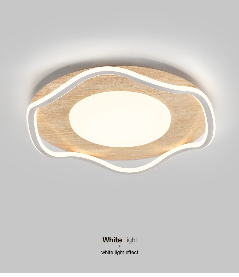 Log Bedroom Ceiling Lamp Modern Minimalist