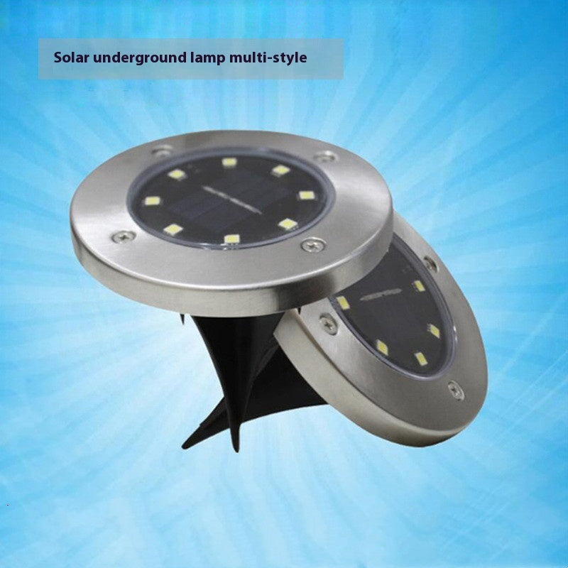 Solar Stainless Steel Underground Outdoor Ground Lawn Garden Lamp