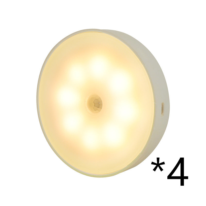 Usb Rechargeable Motion Sensor Light Round Wireless Night Light