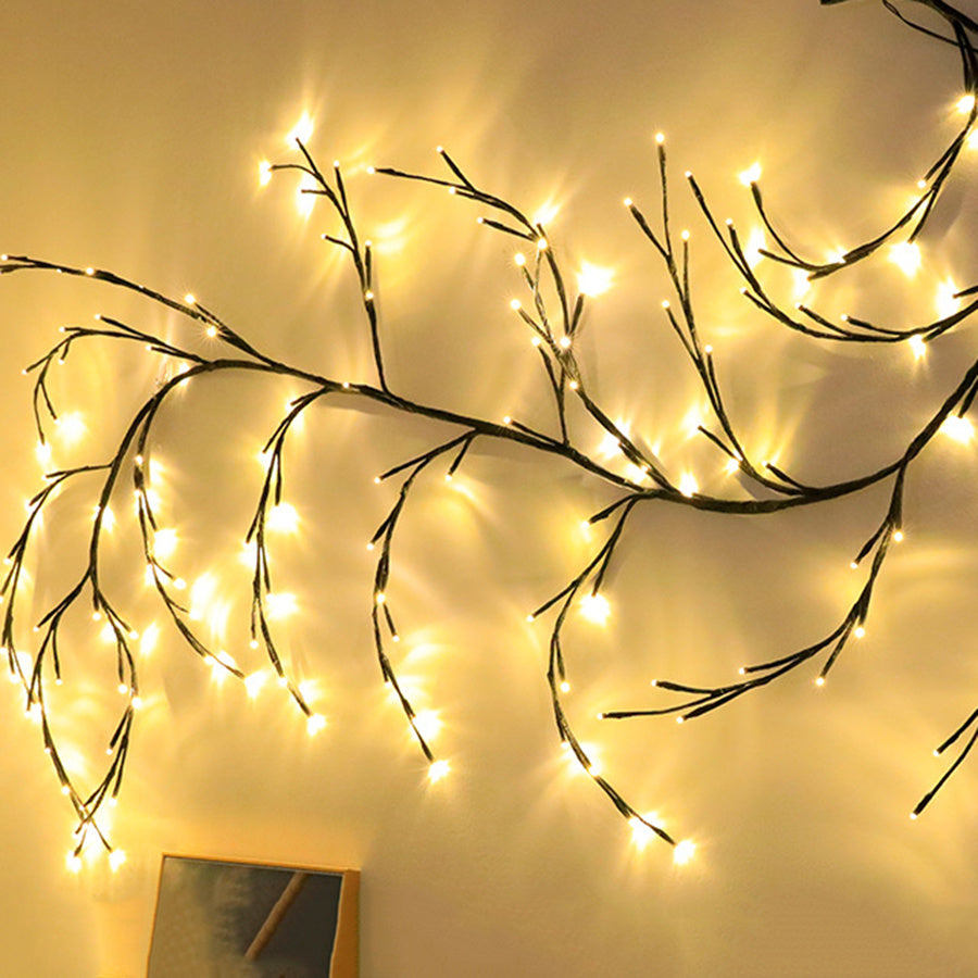 Vines With Lights Christmas Garland Light Flexible Willow Vine