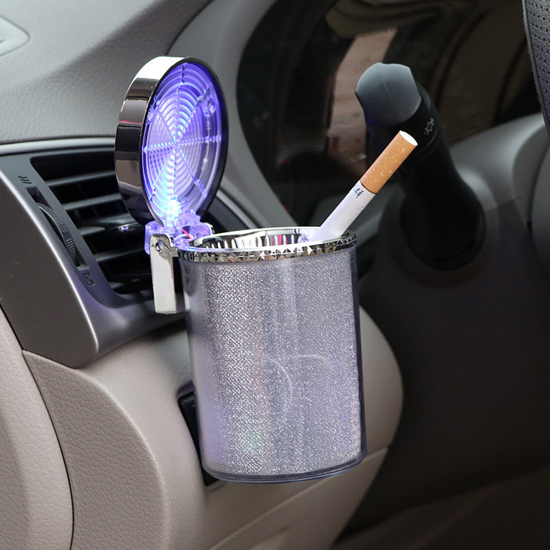 Car Ashtray With LED Light RGB Ambient Light Cigarette
