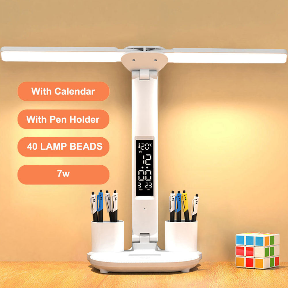 LED Desk Lamp, Multifunction Table Lamp With Calendar