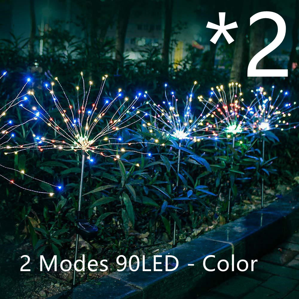 New Ground Plug Solar Fireworks Light LED Light String Lights