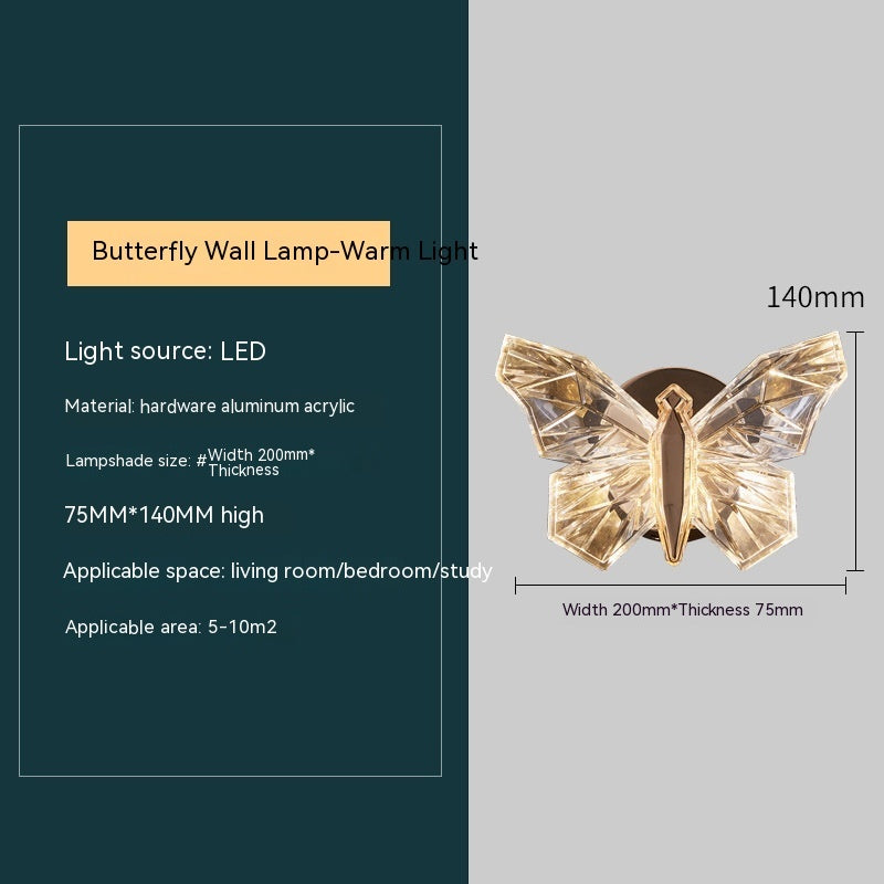 Butterfly Bedroom Decorative Lamp Wall Lamp