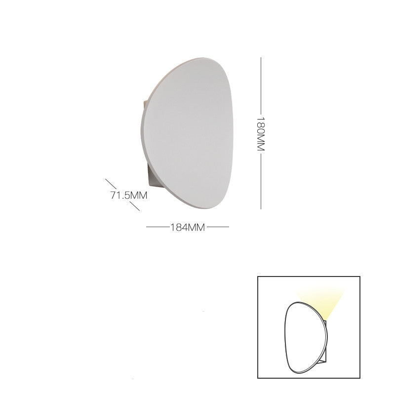 Wall Lamp LED Simple Round White Balcony Background Wall Lamp