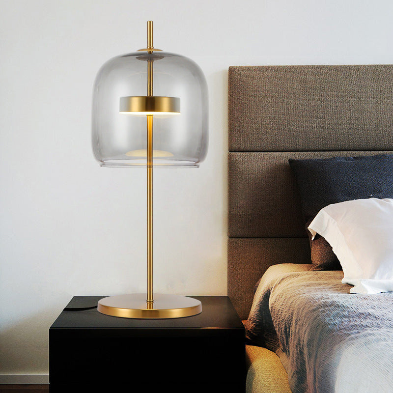 Modern Bedside LED Glass Lamp