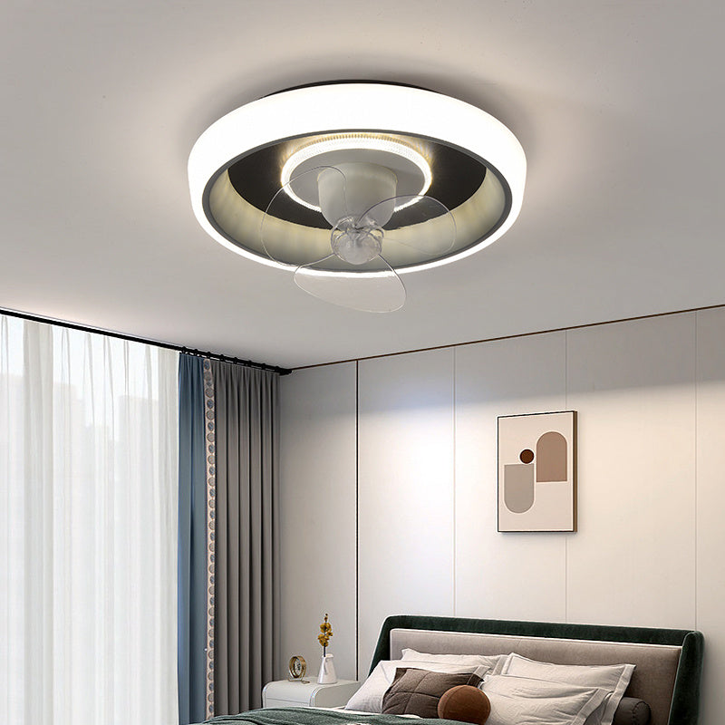 Household Simple Modern Intelligent  Electric Fan Lamps And Lanterns