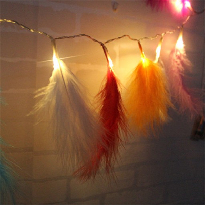 Led Feather Battery String Lights Christmas Party Party Decoration String Lights