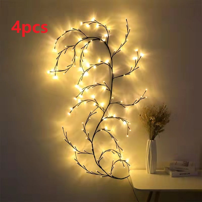 Vines With Lights Christmas Garland Light Flexible Willow Vine