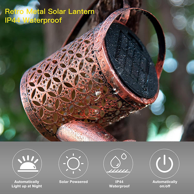 2PCS LED Watering Can Solar Light Strings Solar Lights