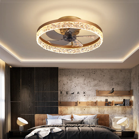 Home Living Room Bedroom Electric Fan Invisible Ceiling Light