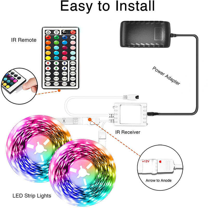 Led5050rgb44 Key Bluetooth Smart APP Remote Control 12V Light