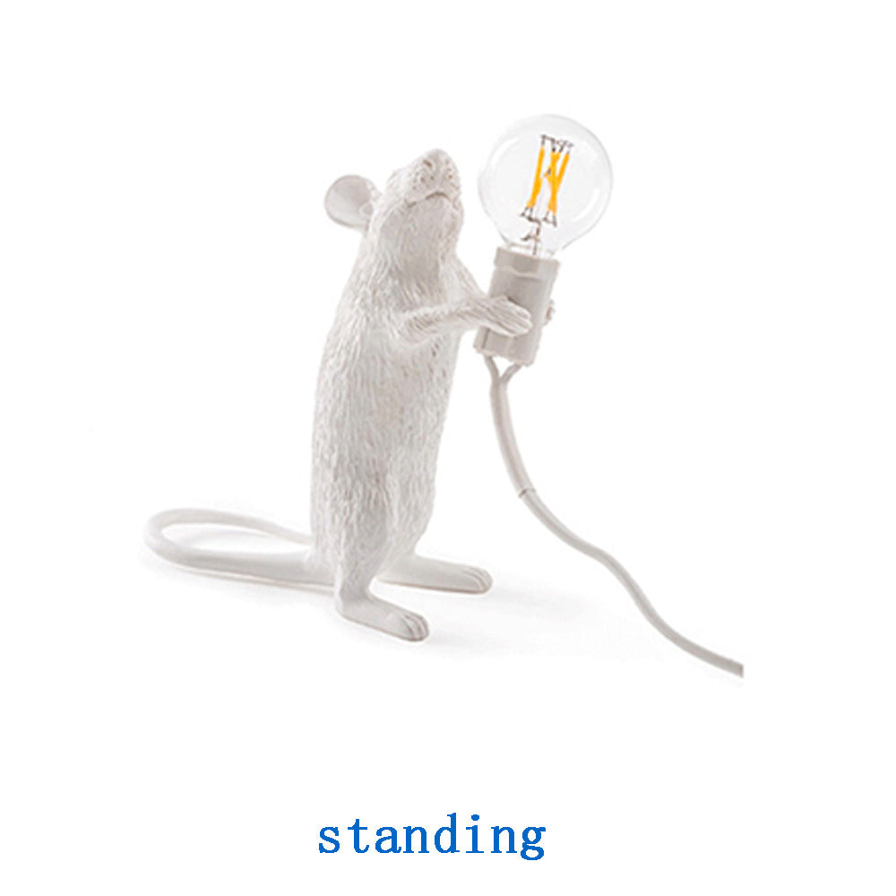 Creative Nordic Resin Mouse Table Lamp Desk LED Lights