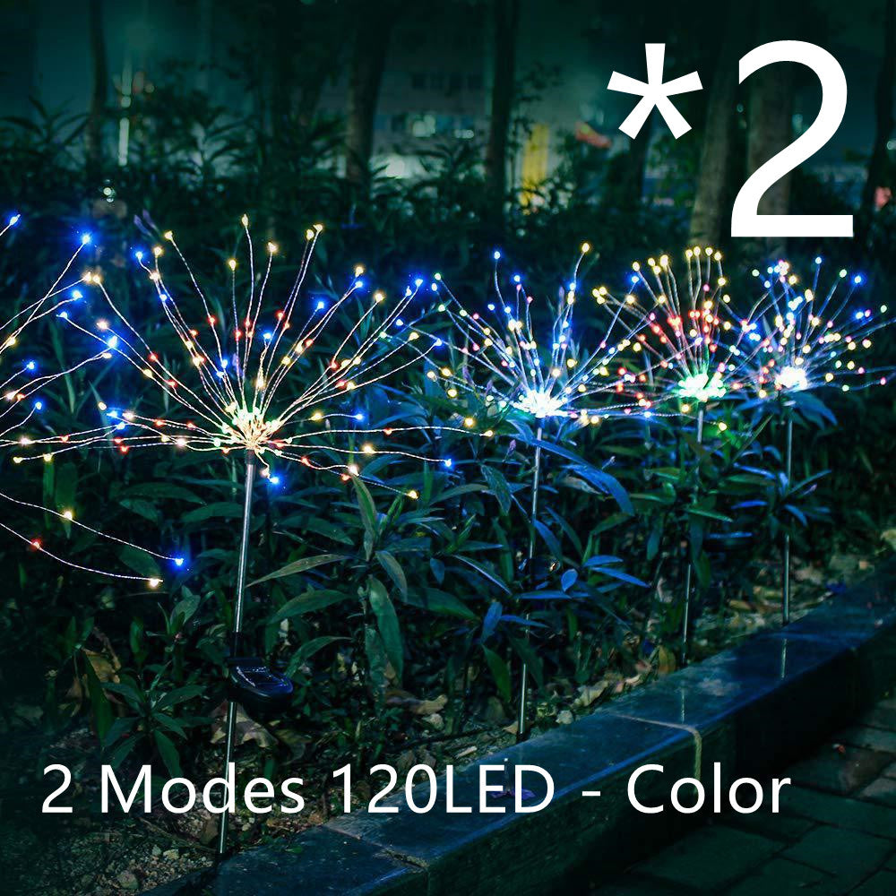 New Ground Plug Solar Fireworks Light LED Light String Lights
