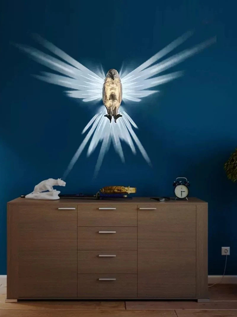 Modern Creative Bird Wall Lamp Owl Eagle Shape Projector