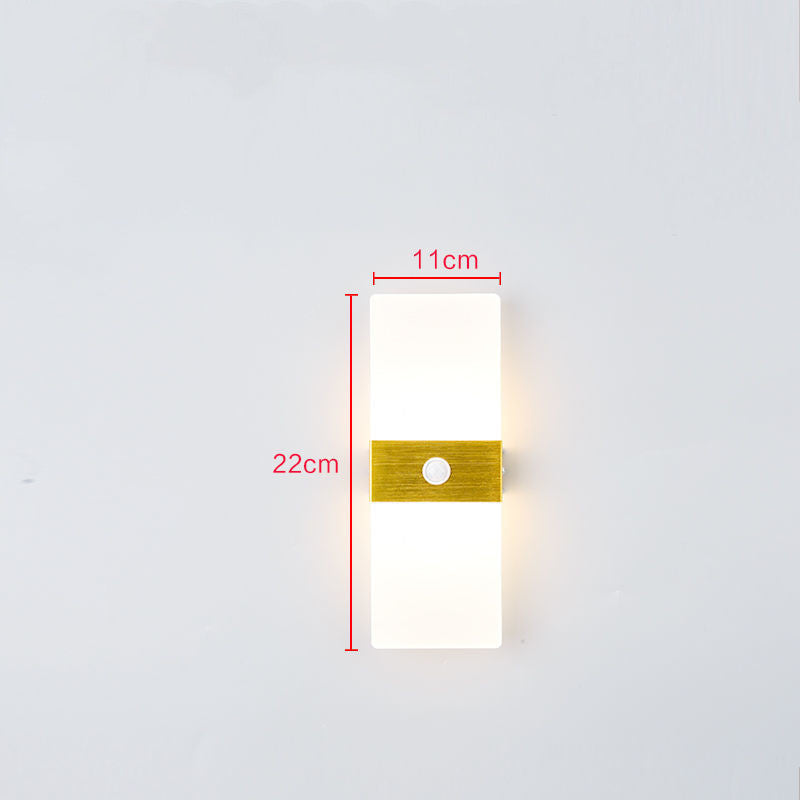 LED Human Body Sensing Wall Bedside Lamp