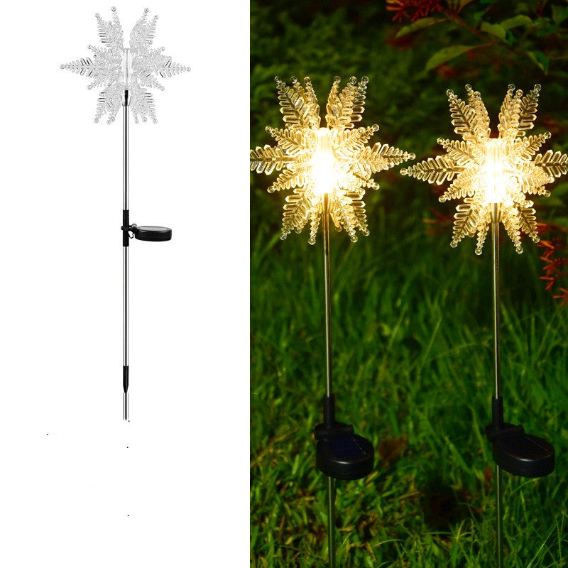 LED Solar Snowflake Light Outdoor Waterproof