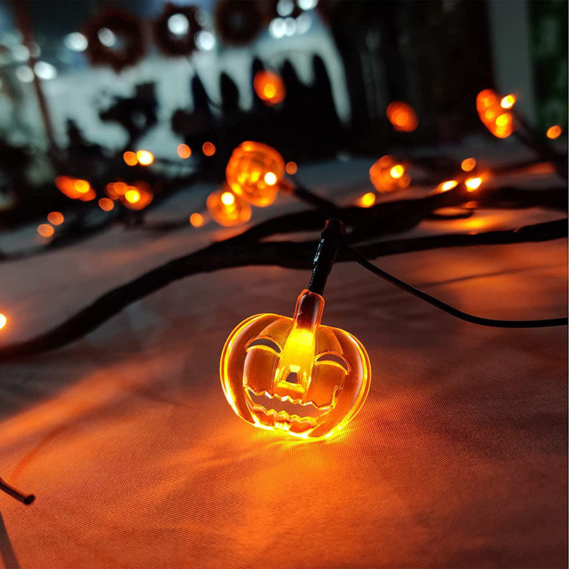 Halloween LED Willow Vine String Light Cool Cartoon Bat Pumpkin